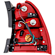 Driver Side Tail Light, with Bulb, Halogen, Amber, Clear and Red Lens, CAPA CERTIFIED