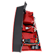 Driver Side Tail Light, with Bulb, Halogen, Amber, Clear and Red Lens, CAPA CERTIFIED
