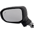 Driver Side Mirror, Power Adjust, Manual Folding, Heated, Paintable, In-housing Signal Light, No Memory, No Puddle Light, No Auto-Dimming, With Blind Spot Detection in Glass