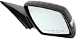 Passenger Side Mirror, Power Adjust, Manual Folding, Heated, Paintable, In-housing Signal Light, No Memory, No Puddle Light, No Auto-Dimming, No Blind Spot Feature
