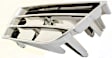 Passenger Side Grille Assembly, Chrome Shell with Painted Black Insert, Grille