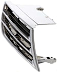 Driver Side Grille Assembly, Chrome Shell with Painted Black Insert, Grille