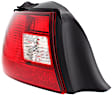 Driver Side Tail Light, Without bulb(s), Halogen, Clear and Red Lens