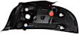 Driver Side Tail Light, Without bulb(s), Halogen, Clear and Red Lens
