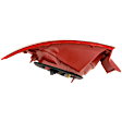 Passenger Side, Outer Tail Light, with Bulb, Halogen, Red Lens, With Standard Type Bumper, Sedan