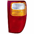 Passenger Side Tail Light, without Bulb, Halogen, Amber, Clear and Red Lens, CAPA CERTIFIED