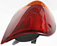 Passenger Side Tail Light, without Bulb, Halogen, Amber, Clear and Red Lens, CAPA CERTIFIED