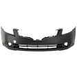 Front Primed Bumper Cover, Sedan, With Fog Light Holes, Without Parking Aid Sensor Holes