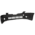 Front Primed Bumper Cover, Sedan, With Fog Light Holes, Without Parking Aid Sensor Holes
