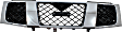 Grille Assembly, Chrome Shell with Painted Black Insert