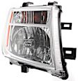 Passenger Side Headlight, with Bulb, Halogen, Clear Lens, CAPA Certified