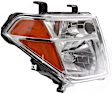 Passenger Side Headlight, with Bulb, Halogen, Clear Lens, CAPA Certified