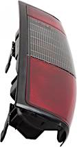 Driver Side Tail Light, with Bulb, Halogen, Red and Smoked Lens, CAPA CERTIFIED