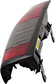 Driver Side Tail Light, with Bulb, Halogen, Red and Smoked Lens, CAPA CERTIFIED