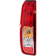Driver Side Tail Light, with Bulb, Halogen, Clear and Red Lens, Production Date To February 2014, CAPA CERTIFIED