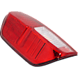 Driver Side Tail Light, with Bulb, Halogen, Clear and Red Lens, Production Date To February 2014, CAPA CERTIFIED