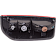Driver Side Tail Light, with Bulb, Halogen, Clear and Red Lens, Production Date To February 2014, CAPA CERTIFIED