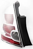 Driver Side Tail Light, with Bulb, Halogen, Clear and Red Lens, Base/S/SL/SR Models, 4 Cyl., 2.0L Engine, CAPA CERTIFIED