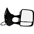 Passenger Side Towing Mirror, Power Adjust, Manual Folding, Heated, Textured Black, No Signal Light, With memory, No Puddle Light, No Auto-Dimming, With Blind Spot Glass, PRO-4X Model