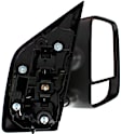 Passenger Side Towing Mirror, Power Adjust, Manual Folding, Heated, Textured Black, No Signal Light, With memory, No Puddle Light, No Auto-Dimming, With Blind Spot Glass, PRO-4X Model