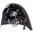 Driver Side Tail Light, with Bulb, Halogen, Red Lens