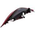 Driver Side Tail Light, with Bulb, Halogen, Clear and Red Lens, Coupe