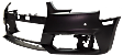 Front Primed Bumper Cover, With Parking Aid Sensor Holes, Without Headlight Washer Holes, CAPA CERTIFIED