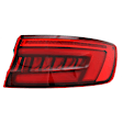 Passenger Side, Outer Tail Light, with Bulb, LED, Red Lens, CAPA CERTIFIED