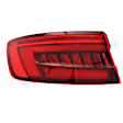 Driver Side, Outer Tail Light, with Bulb, LED, Red Lens, CAPA CERTIFIED