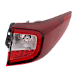 Passenger Side, Outer Tail Light, with Bulb, Halogen/LED Combo, Red Lens, 4 Cyl., 2.0L Engine, CAPA CERTIFIED
