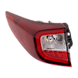 Driver Side, Outer Tail Light, with Bulb, Halogen/LED Combo, Red Lens, 4 Cyl., 2.0L Engine