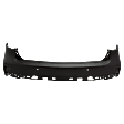 Rear, Upper Primed Bumper Cover, With Parking Aid Sensor Holes, CAPA CERTIFIED