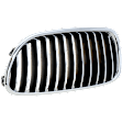 Base Driver Side Grille Chrome Shell with Black Insert