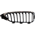 Base Driver Side Grille Shell and Insert, Chrome Shell with Painted Black Insert