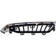 Base Driver Side Grille Shell and Insert, Chrome Shell with Painted Black Insert