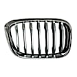 Passenger Side Grille Chrome Shell with Silver Insert CAPA Certified