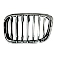 Driver Side Grille Chrome Shell with Silver Insert CAPA Certified