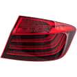 Passenger Side, Outer Tail Light, with Bulb, LED, Red Lens, Base Model, CAPA Certified