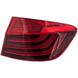 Passenger Side, Outer Tail Light, with Bulb, LED, Red Lens, Base Model, CAPA Certified