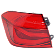 Driver Side, Outer Tail Light, with Bulb, Halogen/LED, Red Lens