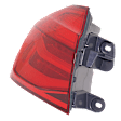 Driver Side, Outer Tail Light, with Bulb, Halogen/LED, Red Lens