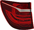 Driver Side, Outer Tail Light, with Bulb, Halogen, Clear and Red Lens, For Models Without HID/Xenon Headlights, Without Adaptive Headlights, Without Adaptive LED Headlights, CAPA CERTIFIED
