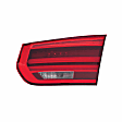 Passenger Side, Inner Tail Light, With bulb(s), Halogen, Clear Lens CAPA CERTIFIED