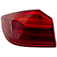 Driver Side, Outer Tail Light, with Bulb, LED, Red Lens, Base Model