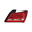 Passenger Side Tail Light, with Bulb, Halogen, Clear and Red Lens, CAPA CERTIFIED