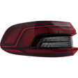 Passenger Side, Outer Tail Light, with Bulb, LED, Mounts On Body, Type 1