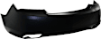 Rear Primed Bumper Cover, Base Model, Without Parking Aid Sensor Holes CAPA Certified