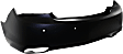 Rear Primed Bumper Cover, Premium Model, With Parking Aid Sensor Holes, Without Side Object Sensor Holes CAPA Certified