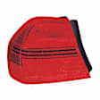 Driver Side, Outer Tail Light, without Bulb, Halogen, Red Lens, Base Model, Sedan, CAPA CERTIFIED