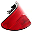 Driver Side, Outer Halogen Tail Light, Without bulb(s), OE Replacement, Sedan